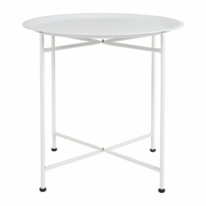 Ostaria Τραπεζάκι Μεταλλικό Λευκό -35479