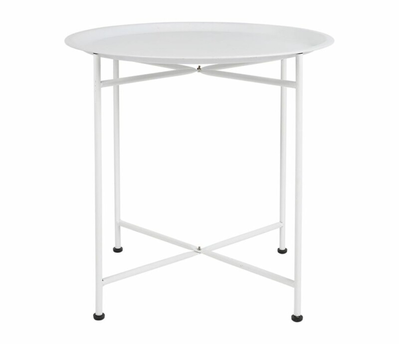 Ostaria Τραπεζάκι Μεταλλικό Λευκό -35479 Ostaria Τραπεζάκι Μεταλλικό Λευκό -35479