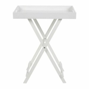 Ostaria Λευκό Πτυσσόμενο Τραπέζι Με Επιφάνεια Κουτί Χρώματος -35481