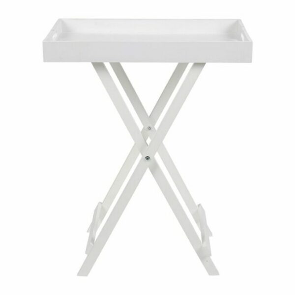 Ostaria Λευκό Πτυσσόμενο Τραπέζι Με Επιφάνεια Κουτί Χρώματος -35481