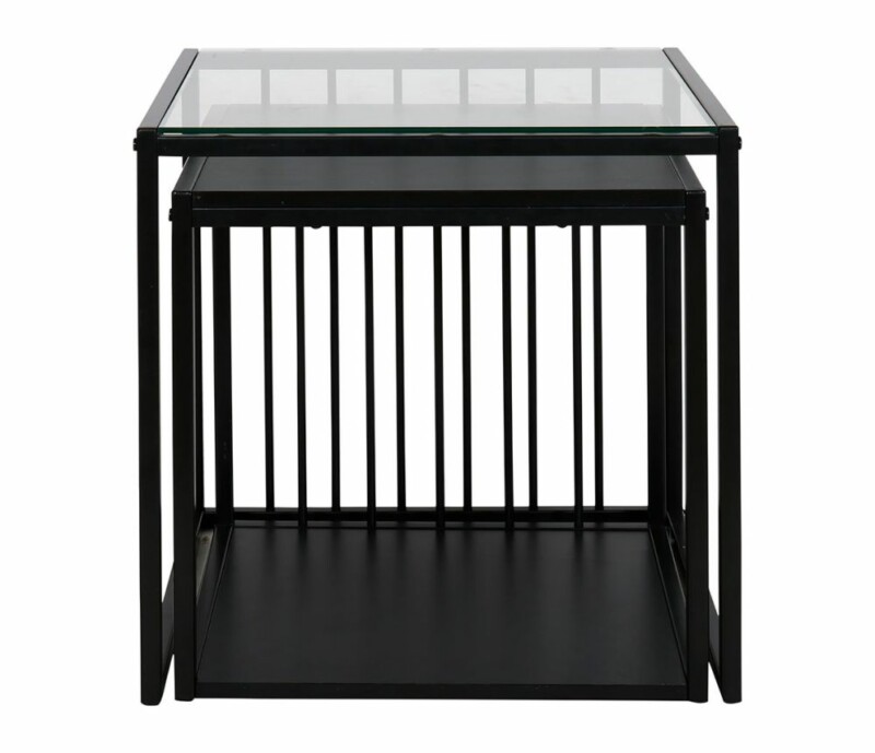 Ostaria Σετ Τραπεζάκια Σαλονιού Φωλιάς Ξύλο και Μέταλλο Μαύρα Πόδια 'Βερολίνο' -36085 Ostaria Σετ Τραπεζάκια Σαλονιού Φωλιάς Ξύλο και Μέταλλο Μαύρα Πόδια 'Βερολίνο' -36085