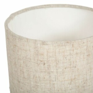 Ostaria Κυλινδρική κεραμική λάμπα 'Εύα' σε εκρού και γυμνό χρώμα -36168