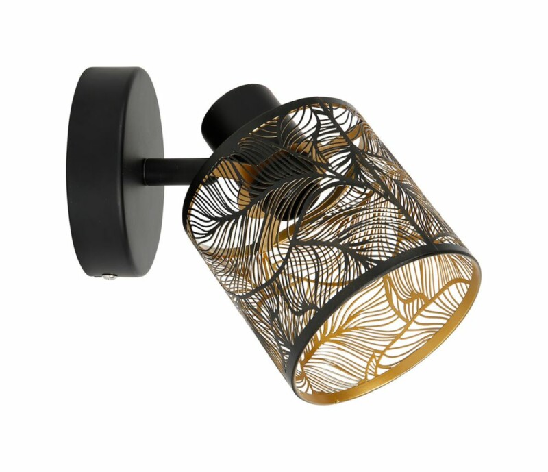 Ostaria Σποτ 1 Αμπαζούρ Μεταλλικό Μαύρο Και Χρυσό 'Καλλιθέα' -36211 Ostaria Σποτ 1 Αμπαζούρ Μεταλλικό Μαύρο Και Χρυσό 'Καλλιθέα' -36211