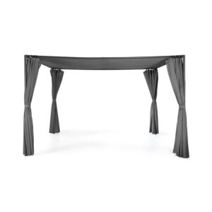 Μεταλλική Πέργκολα Κήπου με Υφασμάτινη Οροφή και Κουρτίνες 3 x 3 x 2.2 m Χρώματος Γκρι Santa Cruz Inkazen 40031293 - Image 4