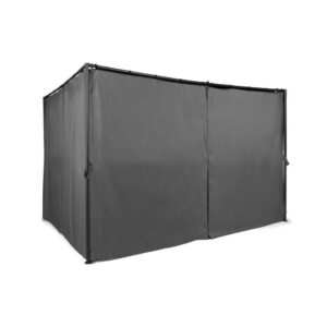 Μεταλλική Πέργκολα Κήπου με Υφασμάτινη Οροφή και Κουρτίνες 3 x 3 x 2.2 m Χρώματος Γκρι Santa Cruz Inkazen 40031293 - Image 5