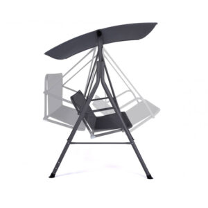 Μεταλλική Διθέσια Κούνια Εξωτερικού Χώρου με Κεκλιμένη Οροφή 170 x 120 x 154 cm Inkazen 40044268 - Image 2