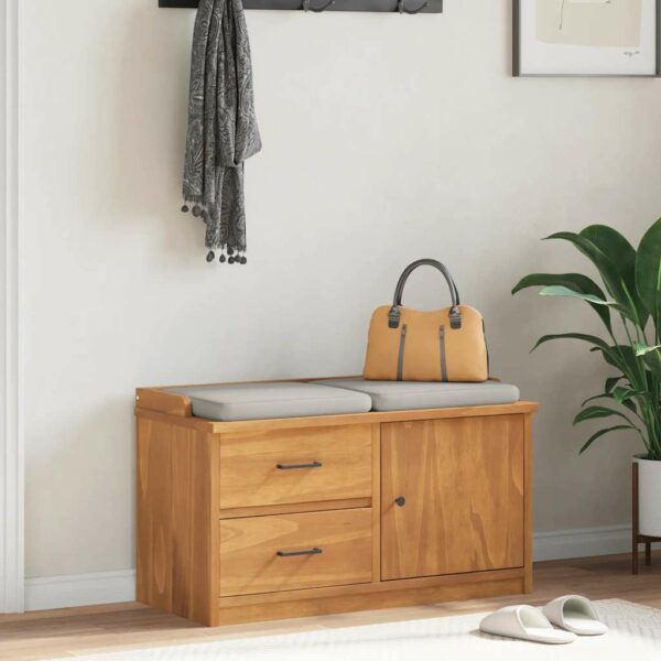 vidaXL Ξύλινος Πάγκος Χωλ SANDNES 87x40x50 cm με Αποθηκευτικό Χώρο 4010463