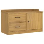 vidaXL Ξύλινο Παγκάκι Χωλ με Αποθηκευτικό Χώρο και Φινίρισμα Καρυδιάς 87x40x50 cm 4010464 - Image 4