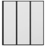 vidaXL Μαύρο Αλουμινένιο Διαχωριστικό Ντους Εσωτερικού Χώρου 132x2x140 cm 42009755 - Image 2