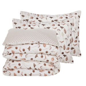 DAS HOME Σετ 4τμχ Σεντόνια Υπέρδιπλα 230x260εκ. Καφέ, Beige-brown 502108209681 - Image 3