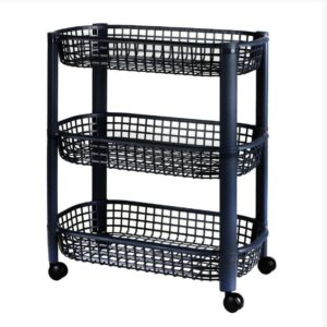 Καρότσι Κουζίνας 3 Επιπέδων 59 x 46,5 x 26 cm Γκρι Σκούρο Urban Living 51063 - Image 3