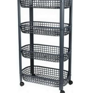 Καρότσι Κουζίνας 4 Επιπέδων 46.5 x 26 x 78.8 cm Γκρι Σκούρο Urban Living 51066 - Image 2