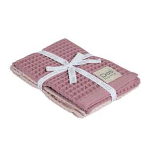 DAS HOME Σετ 2τμχ Ποτηρόπανα 40x60 σε Nude και Ροζ Χρώμα 527040600803