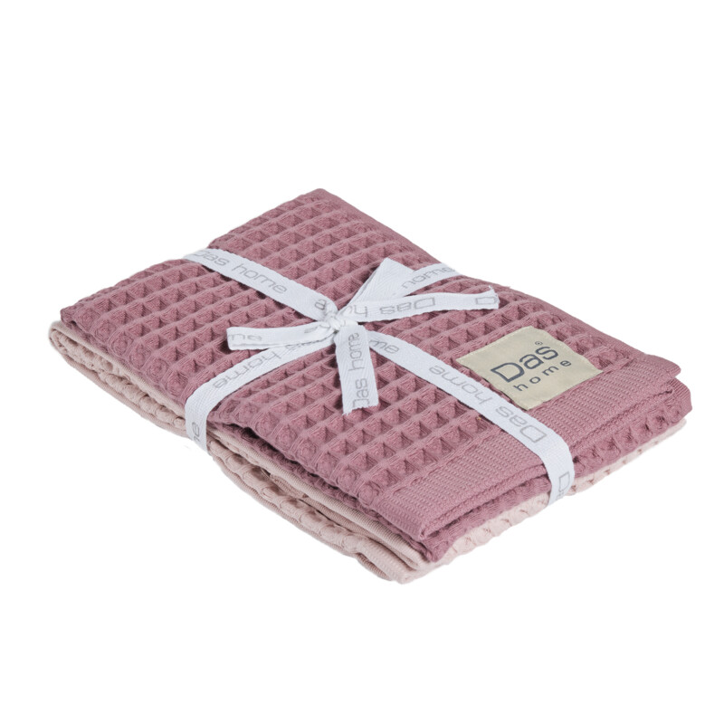 DAS HOME Σετ 2τμχ Ποτηρόπανα 40x60 σε Nude και Ροζ Χρώμα 527040600803 DAS HOME Σετ 2τμχ Ποτηρόπανα 40x60 σε Nude και Ροζ Χρώμα 527040600803