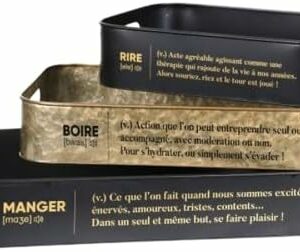 Σετ Μεταλλικοί Δίσκοι 3 τμχ. Μαύρο / Χρυσό Urban Living 53260