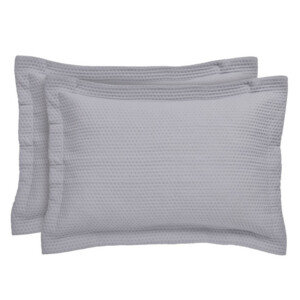 DAS HOME Ζευγάρι Μαξιλαροθήκες Happy Grey σε Γκρι Απόχρωση 533400009635