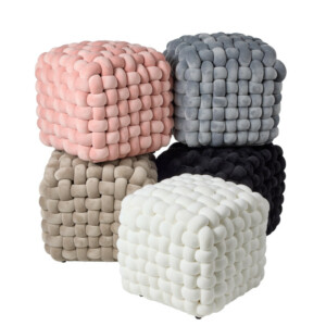 DAS HOME Διακοσμητικό Πουφ 43x43x40 σε Γκρι Απόχρωση 533743432272 - Image 3