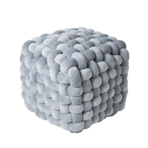 DAS HOME Διακοσμητικό Πουφ 43x43x40 σε Γκρι Απόχρωση 533743432272