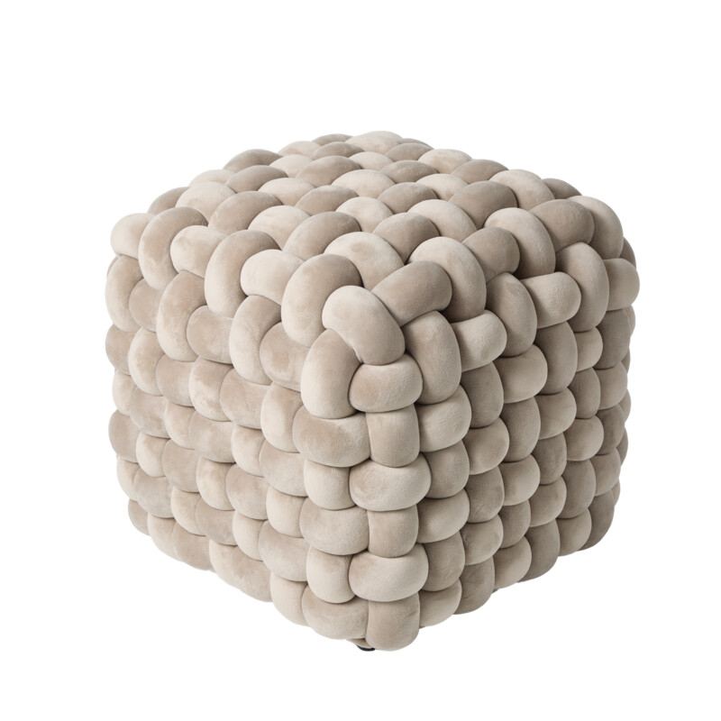 DAS HOME Διακοσμητικό Πουφ 43x43x40 σε Μπεζ απόχρωση 533743432274 DAS HOME Διακοσμητικό Πουφ 43x43x40 σε Μπεζ απόχρωση 533743432274