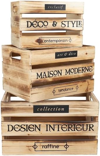 Διακοσμητικά Ξύλινα Τελάρα 3τμχ. 26x18x18 / 32x24x20 / 38x30x22 cm Urban living 53410 Διακοσμητικά Ξύλινα Τελάρα 3τμχ. 26x18x18 / 32x24x20 / 38x30x22 cm Urban living 53410