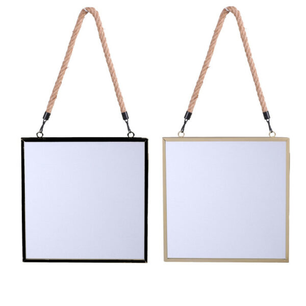 Σετ Καθρέφτες Τοίχου 2 τμχ Χρυσό και Μαύρο 30x30cm Urban Living 53451