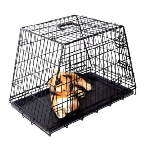Αναδιπλούμενο Μεταλλικό Κλουβί Σκύλου με 2 Πόρτες 78 x 47 x 55 cm Bakaji 5404022202452 - Image 3