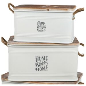 Σετ 3 Μεταλλικά Κουτιά Αποθήκευσης 60x38x33cm Urban Living 54097 - Image 2