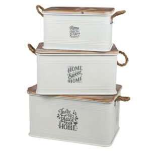 Σετ 3 Μεταλλικά Κουτιά Αποθήκευσης 60x38x33cm Urban Living 54097