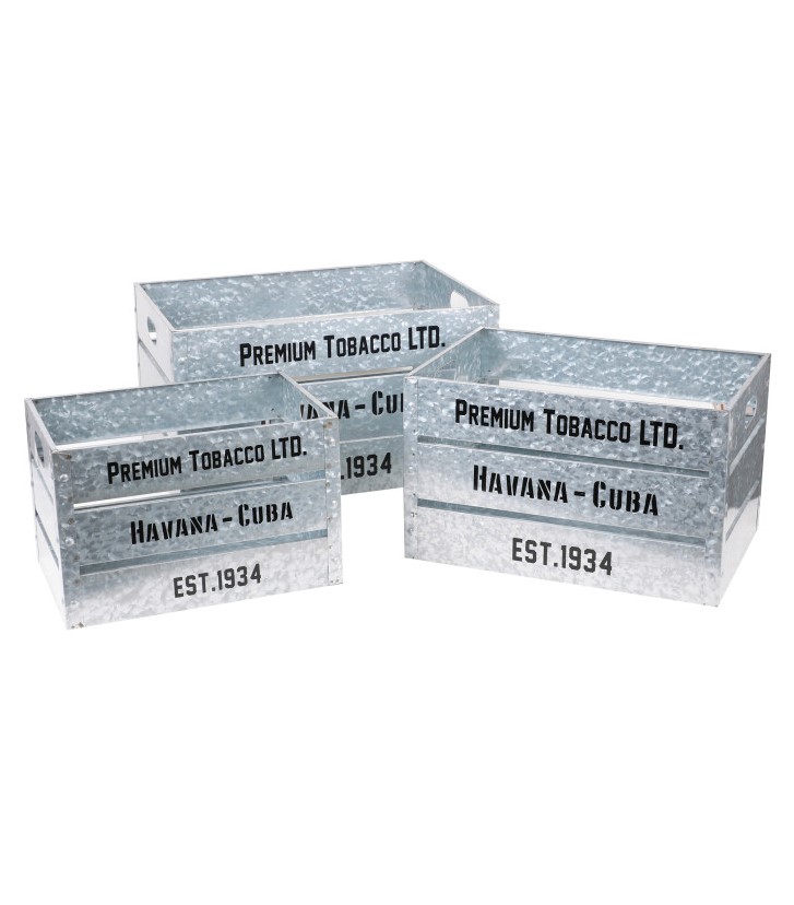 Σετ 3 Μεταλλικά Κουτιά Αποθήκευσης 51x35x28cm / 43x30x26cm / 36x25x23 Σετ 3 Μεταλλικά Κουτιά Αποθήκευσης 51x35x28cm / 43x30x26cm / 36x25x23