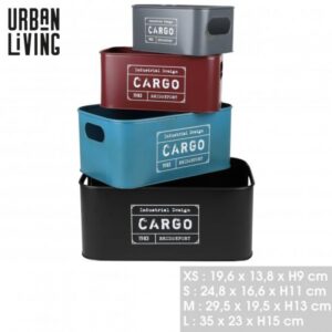 Σετ Μεταλλικά Κουτιά Αποθήκευσης 4 τμχ. 19