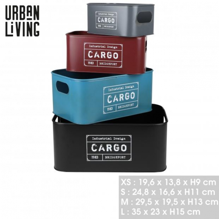 Σετ Μεταλλικά Κουτιά Αποθήκευσης 4 τμχ. 19