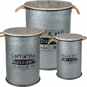 Σετ Μεταλλικά Κουτιά Αποθήκευσης 3 τμχ. 27x41 cm / 33