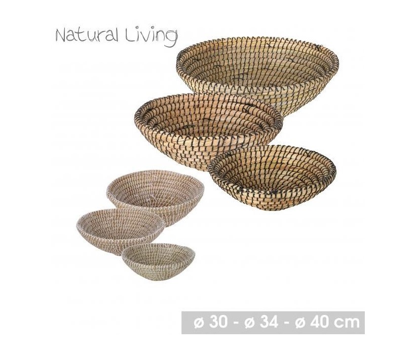 Σετ Καλάθια 3 τμχ. 30 cm / 34 cm / 40 cm Natural Living 54621 Σετ Καλάθια 3 τμχ. 30 cm / 34 cm / 40 cm Natural Living 54621