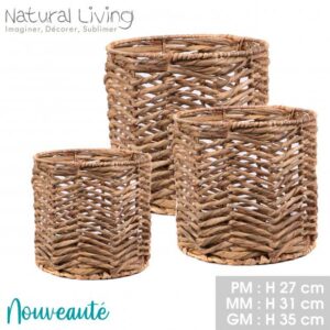 Σετ Καλάθια Αποθήκευσης 3 τμχ. 27 / 31 / 35 cm Natural Living 54637