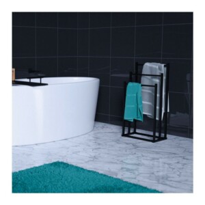 Mark Adler Επιδαπέδια Μεταλλική Κρεμάστρα για Πετσέτες 3-Επιπέδων Βάση Μαύρη, Loft Στυλ για το Μπάνιο σας 5903796012446 - Image 4