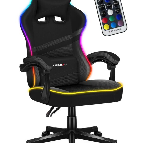 Huzaro Καρέκλα Gaming FORCE 4.4 RGB Μαύρη Mesh με RGB Led & Προσαρμόσιμη Άνεση (130kg) 5903796013160