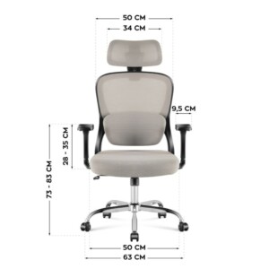 MarkAdler Περιστρεφόμενη Καρέκλα Διευθυντή Manager 3.2 Γκρι 5903796018394 - Image 5