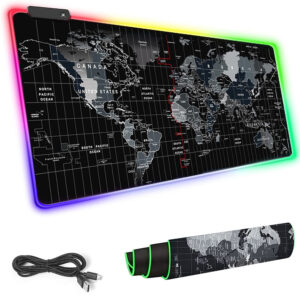 Gaming Mouse Pad XXXL με Φωτισμό LED και Παγκόσμιο Χάρτη 90 x 40 x 0