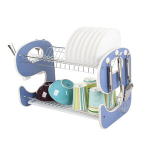 Διώροφη Μεταλλική/Πλαστική Πιατοθήκη Στεγνωτήριο 50.5 x 29 x 34 cm Verk Group 5907451339336 - Image 5