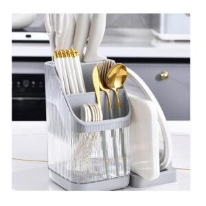 Πλαστική Βάση για Μαχαιροπίρουνα με Υποδοχές για Μαχαίρια 14 x 14 x 24 cm Verk Group 5907451350287 - Image 5