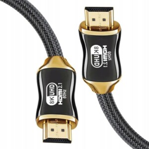 Verk Group HDMI 2.1 Καλώδιο Βίντεο Υπερυψηλής Ταχύτητας 8K 60Hz 4K 120Hz Χρυσό 2μ 5907451352038