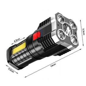 Επαναφορτιζόμενος Φακός Προβολέας LED με USB 5907451353561 VERK GROUP - Image 2