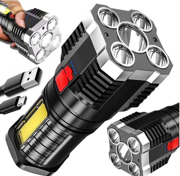 Επαναφορτιζόμενος Φακός Προβολέας LED με USB 5907451353561 VERK GROUP Επαναφορτιζόμενος Φακός Προβολέας LED με USB 5907451353561 VERK GROUP