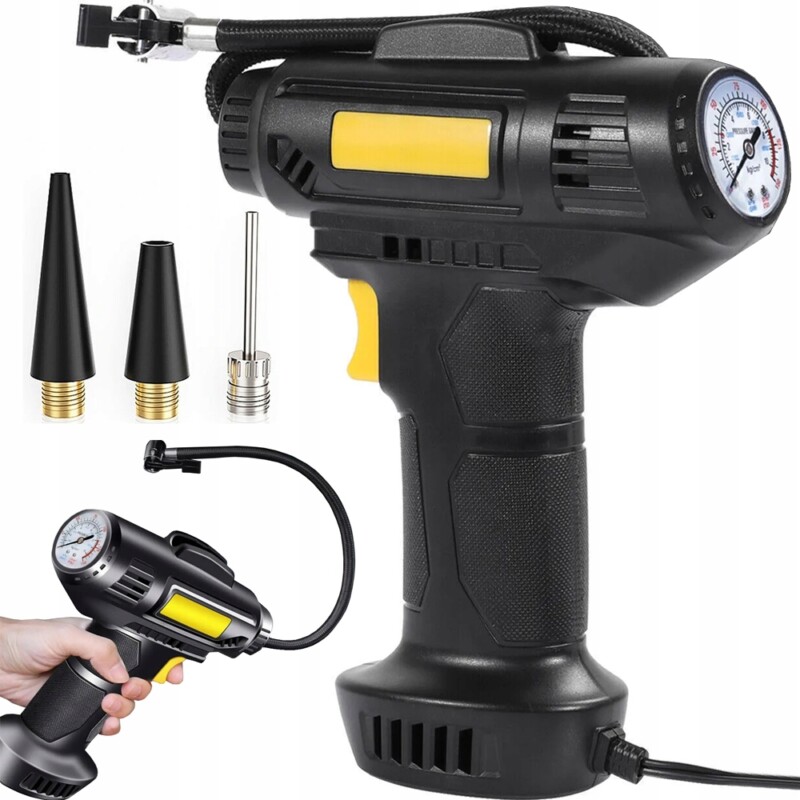 Verk Group Φορητός Αεροσυμπιεστής Αυτοκινήτου 12V 150PSI με Τρόμπες & LED 5907451354315 Verk Group Φορητός Αεροσυμπιεστής Αυτοκινήτου 12V 150PSI με Τρόμπες & LED 5907451354315