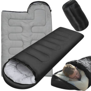 Sleeping Bag Μονό με Θήκη – Ελαφρύ & Ζεστό για Κάμπινγκ και Εκδρομές - Μαύρο 5907451375112 Verk Group