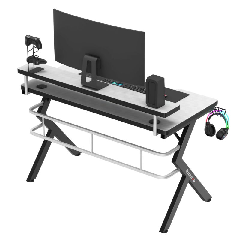 Huzaro Γραφείο Gaming Hero 5.0 Λευκό με Διάστασεις 120x60εκ 5907564629850 - Image 4