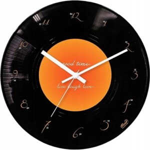 SPM Ρολόι Τοίχου Βινιλίου Αναλογικό Μαύρο 5908222246556