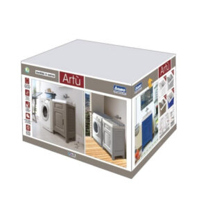 Πλαστικό Ντουλάπι με Νιπτήρα 60 x 51 x 89 cm Χρώματος Λευκό Artu Bama 60000 - Image 4