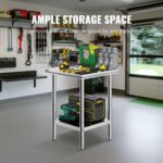 Τραπέζι Εργασίας VEVOR 60x60x80cm Ανοξείδωτο με Ράφι για Επαγγελματική Κουζίνα  60X60X80CFGZTTZT1V0 - Image 4