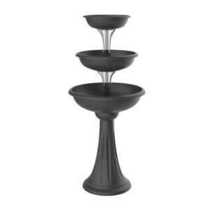 Πλαστική Ανθοστήλη/Γλάστρα Συντριβάνι 3 Ορόφων 50 x 114 cm 29.2 Lt Χρώματος Σκούρο Γκρι Trevy Bama 62011 - Image 3